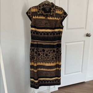 Liz Claiborne Collared Printed Dress